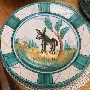 Italian Burro ceramic bowl and charger plate